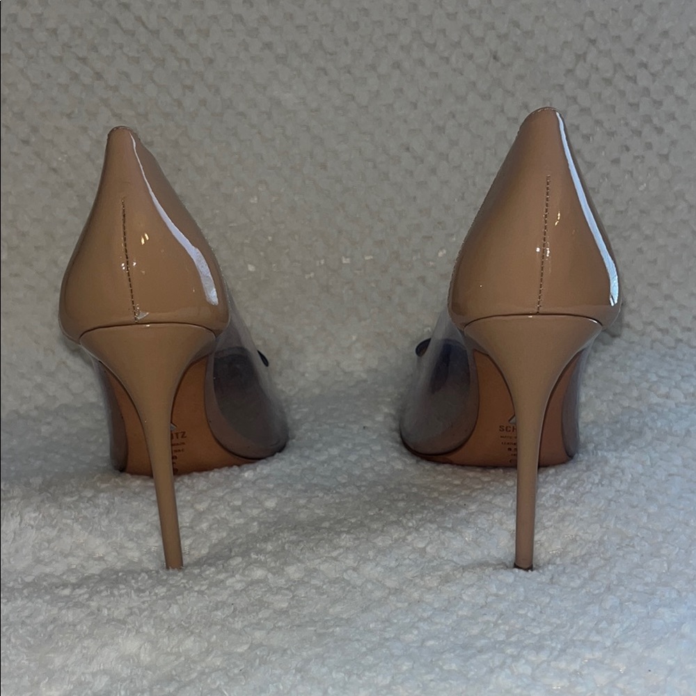 SCHUTZ Heels Tan and Clear High Heels Size 9.5 - Picture 4 of 7